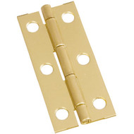 National 1-1_8 In. x 2-1_2 In. Brass Narrow Decorative Hinge (2-Pack)