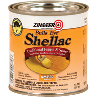Zinsser Bulls Eye Amber Shellac  1_2 Pt.