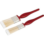 Smart Savers 1 In. Flat  1-1_2 In. Flat Polyester Assorted Paint Brush Set (2-Pack)