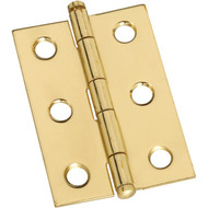 National 1-3_8 In. x 2 In. Brass Ball Tip Hinge (2-Pack)