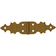 National 5_8 In. x 2-3_4 In. Antique Brass Miniature Decorative Hinge (2-Pack)