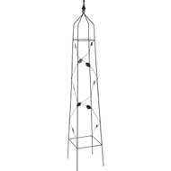 Best Garden 60 In. Black Metal Leaf Obelisk