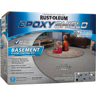 Rust-Oleum EpoxyShield Satin Basement Floor Coating Kit  Gray  120 Oz.