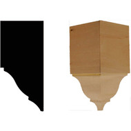 House of Fara 6 In. x 2-3_4 In. x 2-3_4 In. Unfinished Hardwood Inside Corner Block