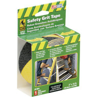 LIFESAFE 2 In.x 15 Ft. Yellow_Black Anti-Slip Walk Safety Tape