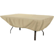Classic Accessories 44 In. W. x 23 In. H. x 72 In. L. Tan Polyester_PVC Table Cover