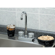 Home Impressions Polished Chrome Round Double Handle Bar Faucet