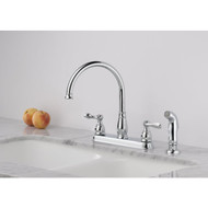 Delta Windemere 2-Handle Lever Kitchen Faucet with Side Spray  Chrome