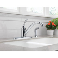 Delta Classic Series 1-Handle Lever Kitchen Faucet with Side Spray  Chrome