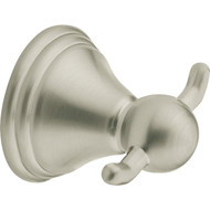 Moen Preston Double Robe Hook  Brushed Nickel