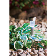 Outdoor Expressions Stainless Steel 2.10 Lumens Metal Mini Solar Path Light