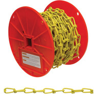Campbell #2_0 50 Ft. Yellow Poly-Coated Low-Carbon Steel Coil Chain
