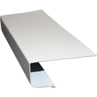 Klauer C Galvanized Steel Roof Edge Flashing with Hems  White