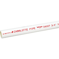 Charlotte Pipe 3_4 In. x 20 Ft. Cold Water Schedule 40 PVC Pressure 40 Pipe  Belled End
