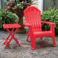 Adams RealComfort Cherry Red Resin Adirondack Chair