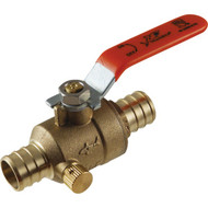SharkBite 3_4 In. Brass Barb Ball Valve with Drain
