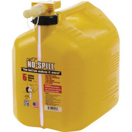 No-Spill ViewStripe 5 Gal. Plastic Diesel Fuel Can  Yellow