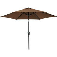 Outdoor Expressions 7.5 Ft. Aluminum Tilt_Crank Brown Patio Umbrella
