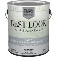 Best Look 1 Gal. Neutral Base Heavy-Duty Acrylic Latex Satin Porch & Floor Enamel