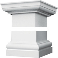 Crown Column Tuscan 8 In. Unfinished Plastic Cap_Base Set