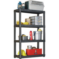 Gracious Living 4 Shelf Heavy Duty Black Ventilated Unit