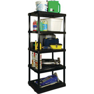 Gracious Living 5 Shelf Extra Large Heavy Duty Black Ventilated Unit