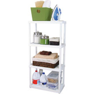Gracious Living 4 Shelf Light Duty White Solid Unit