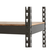 L-Beam 34 In. x 72 In. x 14 In. Black Steel 5-Tier Shelving