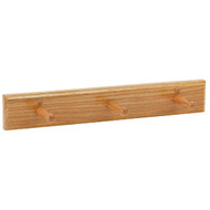 Home Impressions Sierra Triple Hook Solid Oak Robe Hook