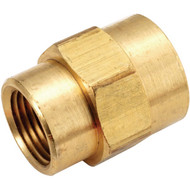Anderson Metals 1_2 In. x 1_4 In. Yellow Brass Reducing Coupling