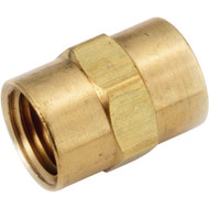 Anderson Metals 3_8 In. Yellow Brass Coupling