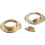 John Sterling Closet-Pro 1-3_8 In. Steel Closet Rod Socket  Brass (2-Pack)