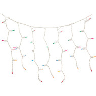 J Hofert Multi 100-Bulb Mini Incandescent Icicle Light Set with White Wire