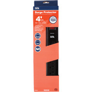 Do it Best 7-Outlet 1500J Black Computer  Phone  Or Fax Surge Protector Strip with 4 Ft. Cord