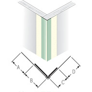 Beadex 1-7_16 In. x 9 Ft. Paper Faced Metal Outside Drywall Corner Bead