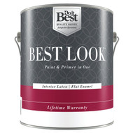 Best Look Latex Premium Paint & Primer In One Flat Enamel Interior Wall Paint  Ultra White  1 Gal.