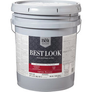 Best Look Latex Premium Paint & Primer In One Flat Enamel Interior Wall Paint  Ultra White  5 Gal.