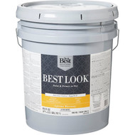 Best Look Latex Premium Paint & Primer In One Eggshell Interior Wall Paint  Ultra White  5 Gal.