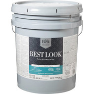 Best Look Latex Premium Paint & Primer In One Satin Interior Wall Paint  Ultra White  5 Gal.