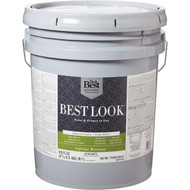 Best Look Latex Premium Paint & Primer In One Semi-Gloss Interior Wall Paint  Ultra White  5 Gal.