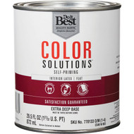Do it Best Color Solutions Latex Self-Priming Flat Interior Wall Paint  Extra Deep Base  1 Qt.