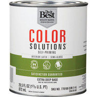 Do it Best Color Solutions Latex Self-Priming Semi-Gloss Interior Wall Paint  Extra Deep Base  1 Qt.