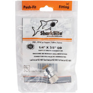 SharkBite 1_4 In. x 3_8 In. Push-to-Connect Brass Stop Valve Adapter