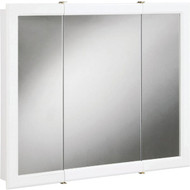 Design House Wyndham White 36 In. W x 30 In. H x 4-3_4 In. D Tri-View Surface Mount Medicine Cabinet