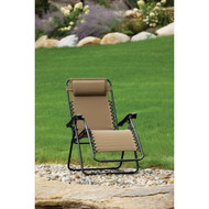 Outdoor Expressions Zero Gravity Relaxer Tan Convertible Lounge Chair
