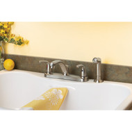 Home Impressions 2-Handle Metal Lever Kitchen Faucet with Side Spray  Brushed Nickel