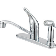 Home Impressions 1-Handle Lever Kitchen Faucet with Deck Spray  Chrome