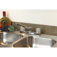 Home Impressions 2- Handle Knob Non-Metallic Kitchen Faucet  Chrome