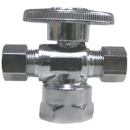 ProLine 1_2 In. FIP x 3_8 In. C x 3_8 In. C Brass Cross Valve