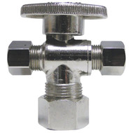 ProLine 5_8 In. OD x 3_8 In. C x 1_4 In. C Brass Cross Valve